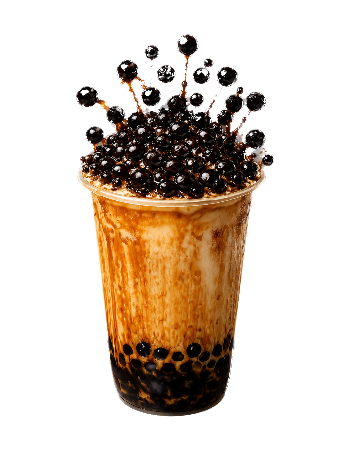 Daboba brown sugar boba milk tea bursting with tapioca pearls